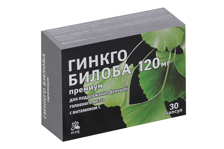 Гинкго Билоба премиум, 320 мг, 30 шт, капсулы