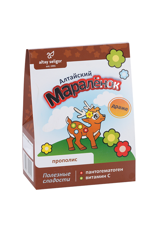 Алтайский мараленок Пантогематоген прополис, 70 г, драже