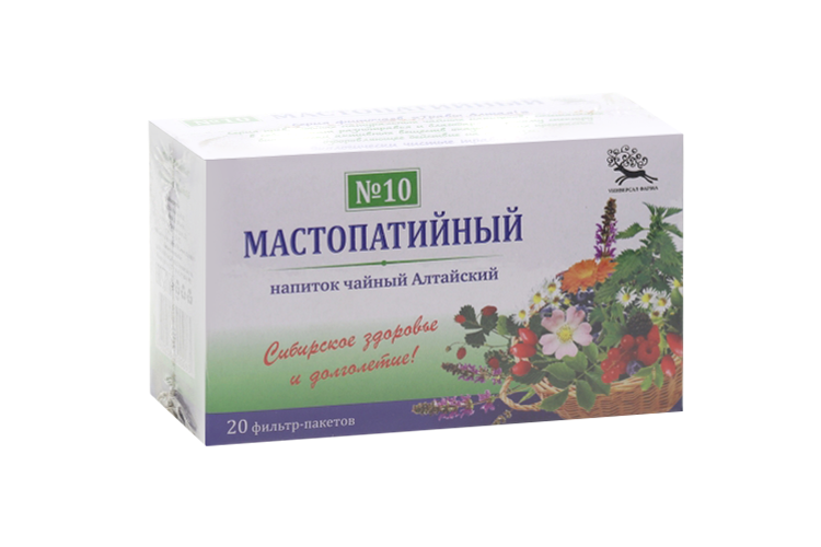 Чайный напиток Алтайский №10 Мастопатийный 1,5 г, 20 шт, фильтр-пакет