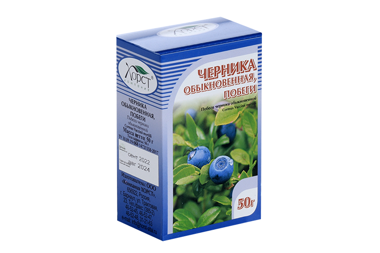 Черники обыкновенной побег, 50 г