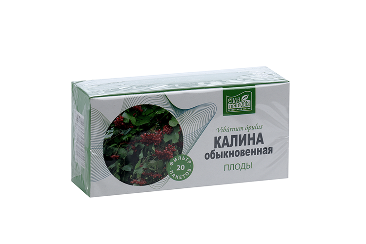Калины плоды Сила природы, 2 г, 20 шт, сырье растительное