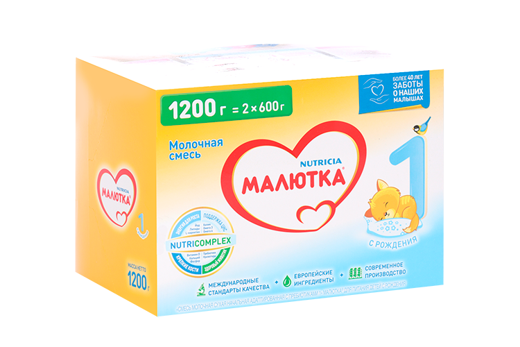 Смесь Малютка 1 (с 0 мес), 1 200 г