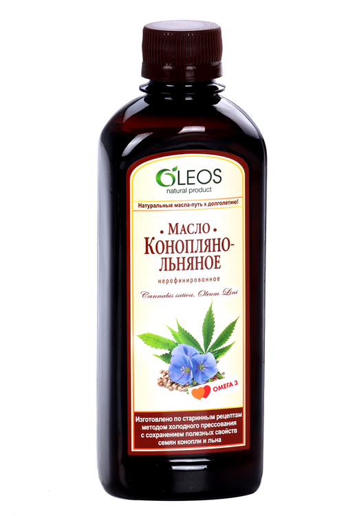 Масло конопляно-льняное Олеос, 350 мл