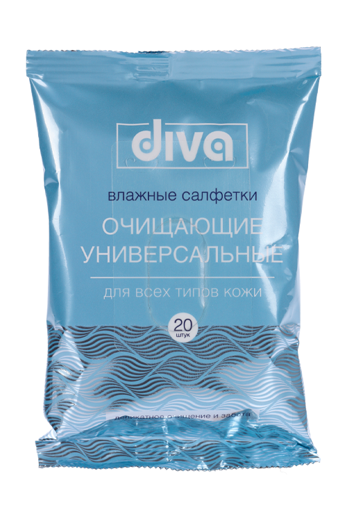 Салфетки Дива очищающие универс, 20 шт