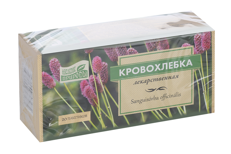 Кровохлебка Наследие природы 2 г, 20 шт, сырье растительное
