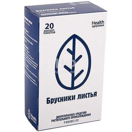 Брусники листья, 1,5 г, 20 шт, ф/п