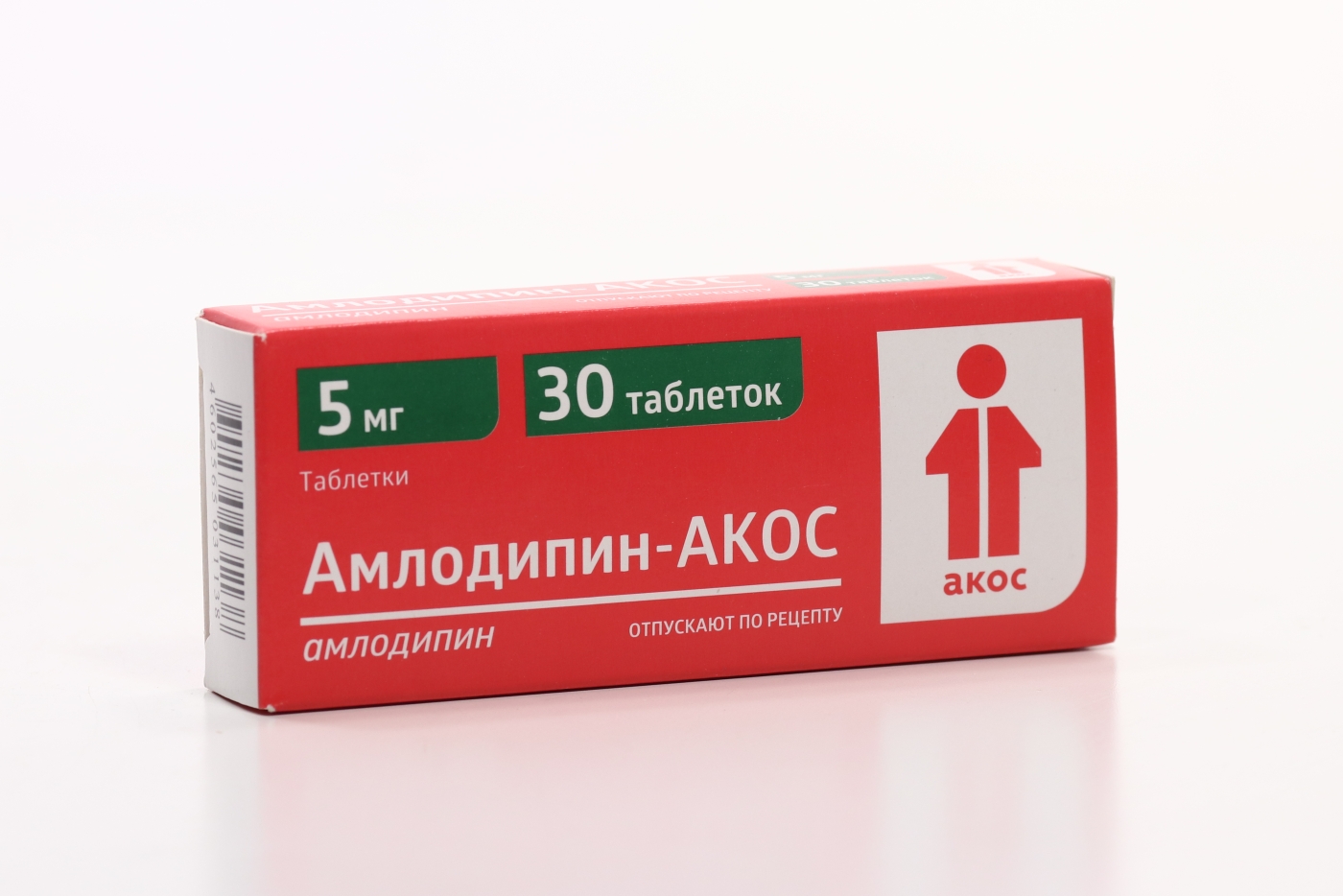 Амлодипин-АКОС 5 мг, 30 шт, таблетки