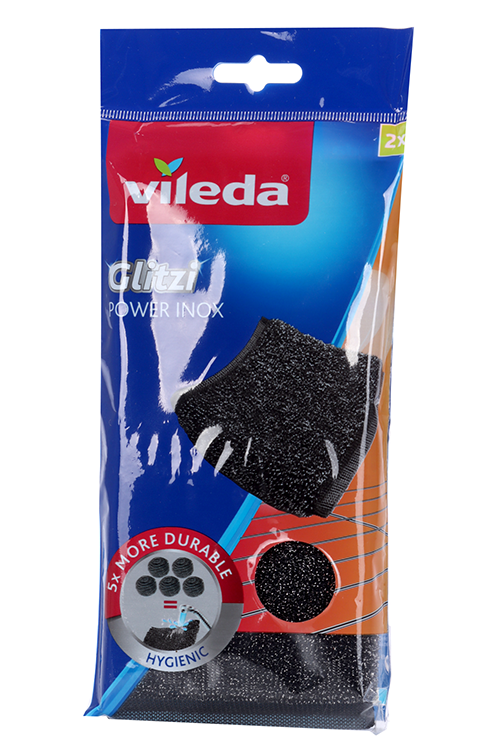 Губка Vileda металлическая инокс пауэр 2 шт