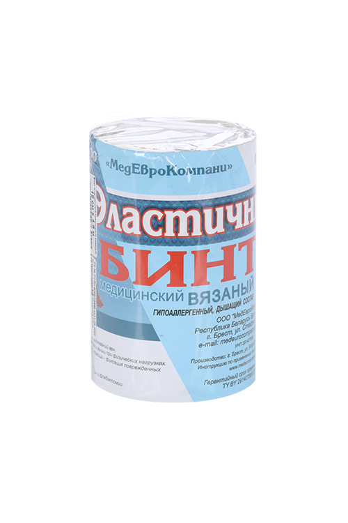 Бинт мед эласт вязан с лайкрой компресс ленточ СР 12 см х 4.5 м