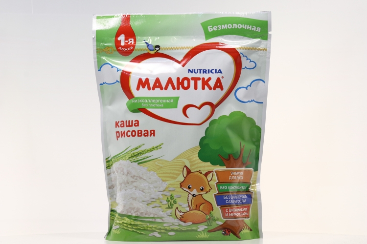 Каша Малютка рисовая б/м 1, 200 г