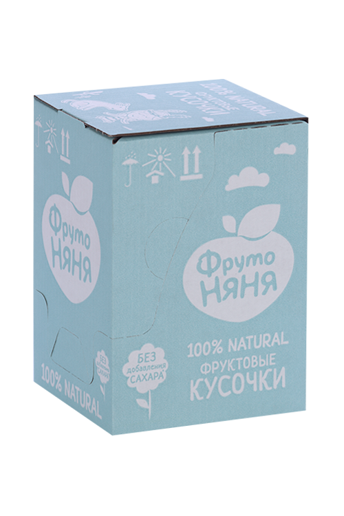 Кусочки Фрутоняня фруктовые яблоко/клубника/банан (с 12 мес), 15 г, 10 шт