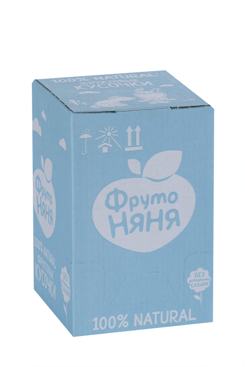 Фруктовые кусочки Фрутоняня яблоко/банан/клубника (с 12 мес), 15 г, 40 шт