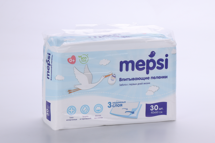 Пеленки Мепси впитывающие 40х60 см, 30 шт