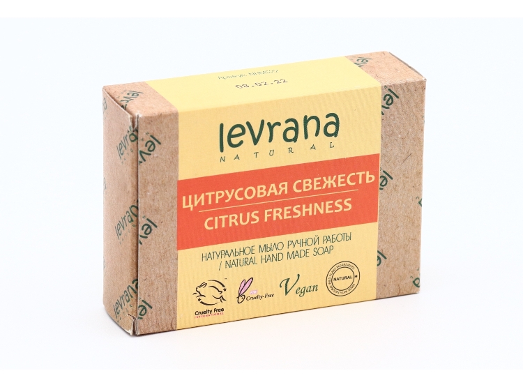 Мыло Леврана ручной работы Цитрусовая свежесть, 100 г