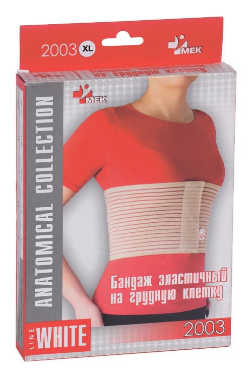 Бандаж эластичный Мек на грудную клетку беж XL, (2003 Беж)