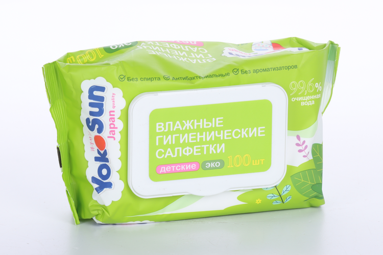 Салфетки ЙокоСан Эко влаж гигиен детск, 100 шт