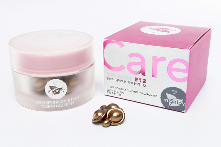 Сыворотка miShipy корейская капсулы для шеи care gelaloe F12 с экстрактом косточек винограда, 30 шт