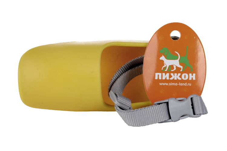 Намордник Пижон для животных прогулочный уточка желтый 913237