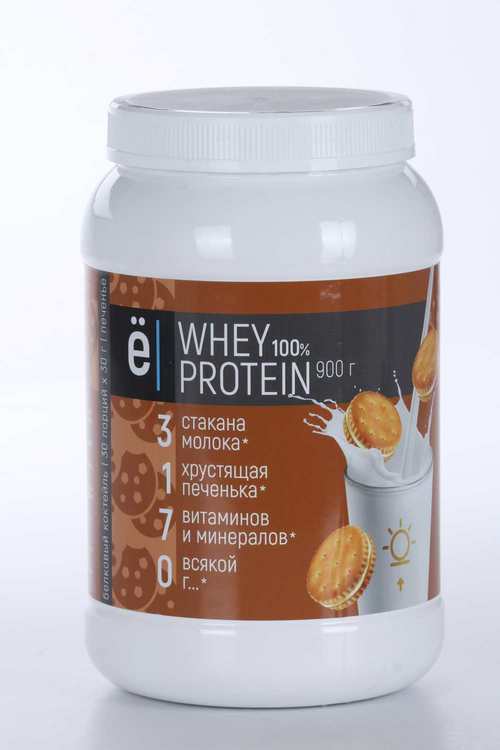 Коктейль Ёбатон белковый whey protein со вкусом печенья 900 г