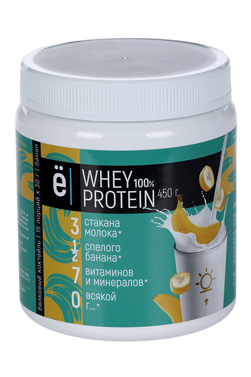Коктейль Ёбатон белковый whey protein со вкусом банана 450 г