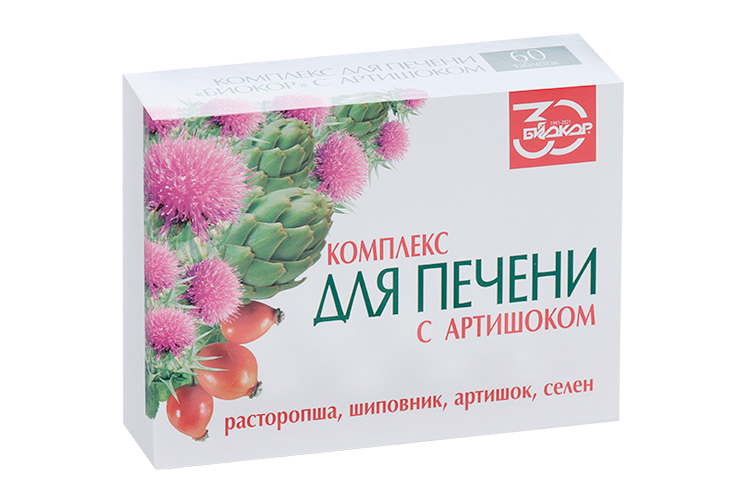 Комплекс для печени Биокор с артишоком, 60 шт, таблетки