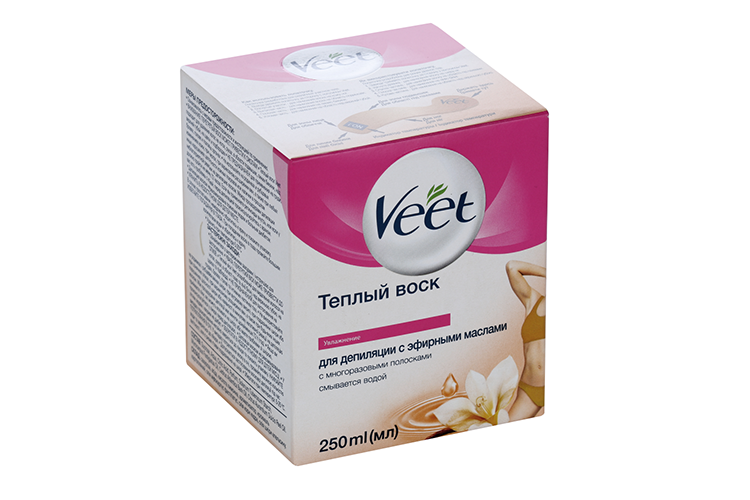Воск VEET д/депиляции теплый с эфирными маслами, 250 мл