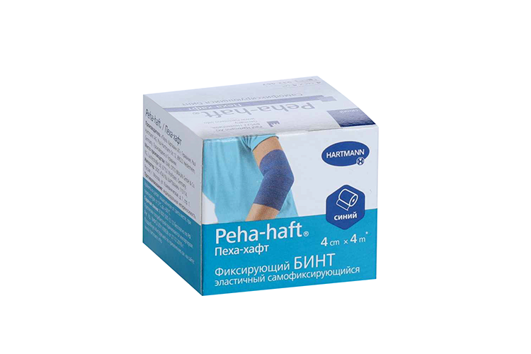 Бинт HARTMANN самофиксирующийся PEHA-HAFT 4 м х 4 см синий