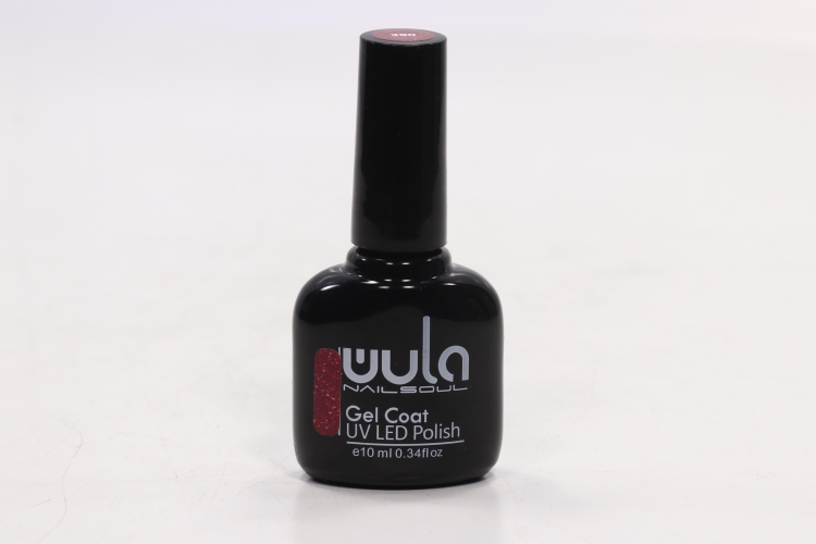 Гель-лак Wula nailsoul uv/тон 380 темно-малиновый с глиттером 10 мл