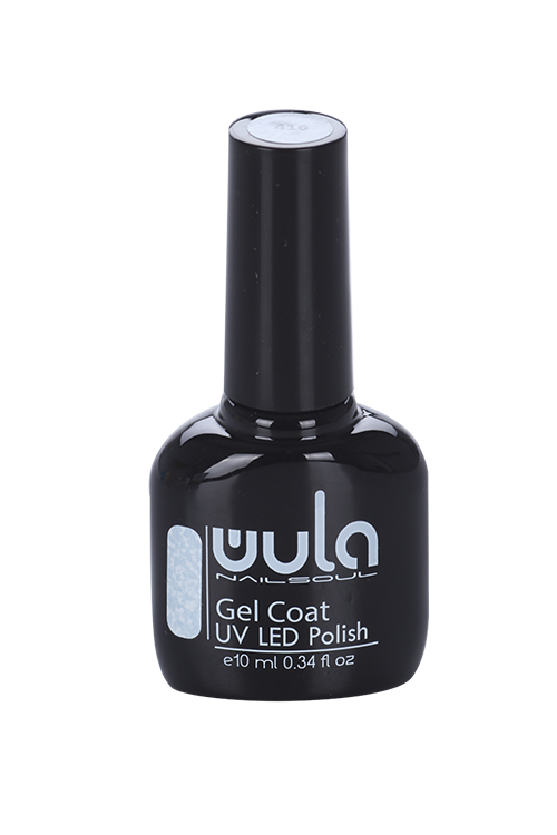 Гель-лак Wula nailsoul uv/тон 416 серебряный с искрящимися блёстками 10 мл