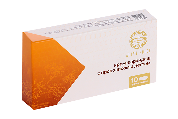 Крем-карандаш с прополисом и дёгтем, 10 шт