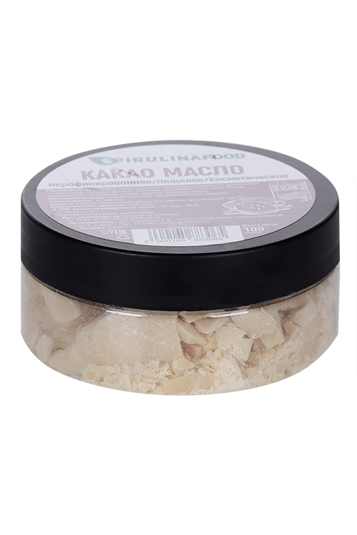 Какао масло Spirulinafood нерафинированное, 100 г