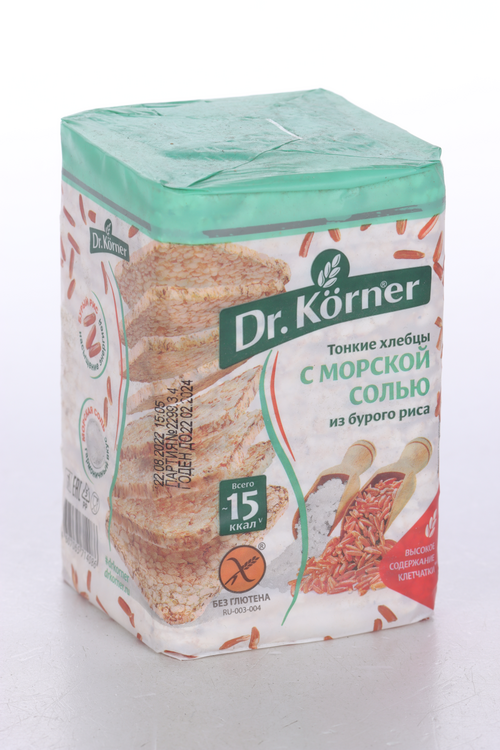 Хлебцы Dr. Korner рисовые с морской солью, 100 г