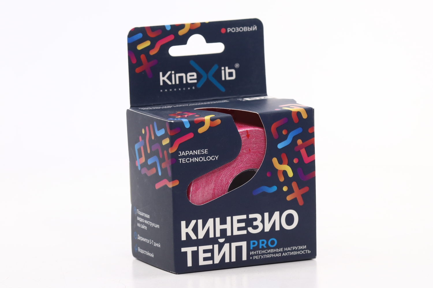 Бинт Кинезио тейп Кинексиб Про н/стер адгезивн восстанавл 5 см х 5 м, розов