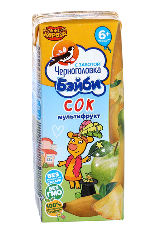 Сок Черноголовка Бейби мультифруктовый д/детей, 200 мл
