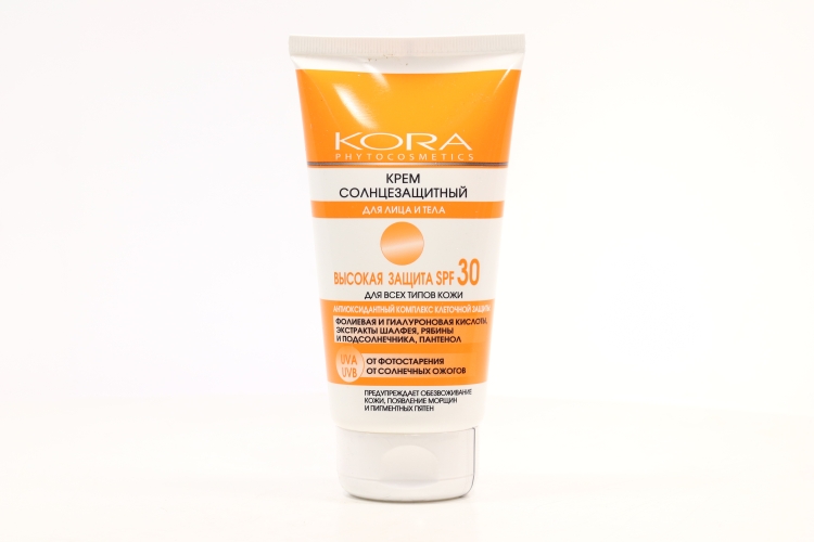 Крем КОРА д/лица и тела солнцезащитный SPF 30, 150 мл