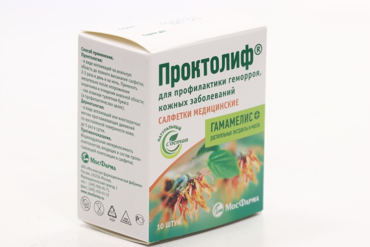 Салфетки медицинские Проктолиф, 10 шт