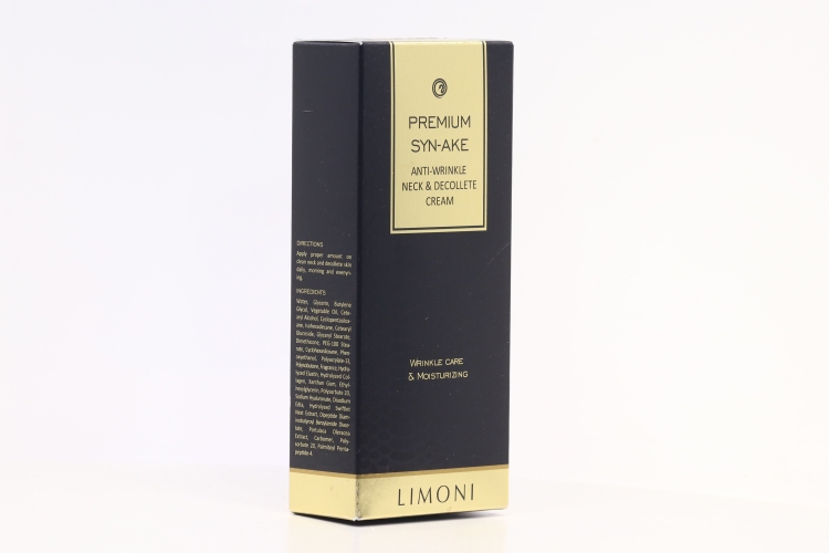 Крем Limoni Premium Syn-Ake д/шеи и декольте антивозрастной с пептидами/змеиным ядом, 75 мл