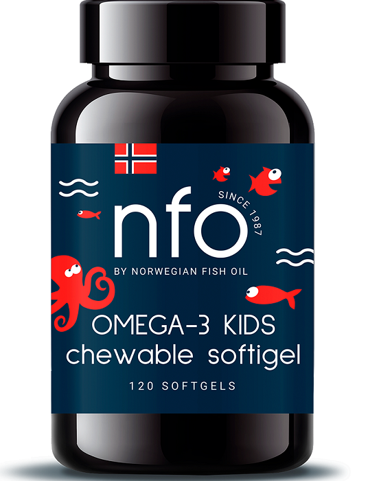 Norwegian Fish Oil Омега-3 с витамином Д, 800 мг, 120 шт, капсулы жевательные