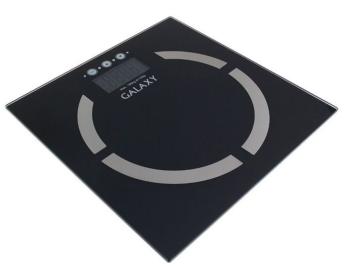 Весы напольные Galaxy GL 4850, электронные, до 180 кг, с анализатором массы, чёрные