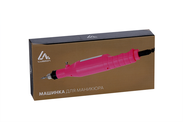 Аппарат д/маникюра LuazON LMH-01 6 насадок 3000-15000 об/мин 5 Вт  розовый
