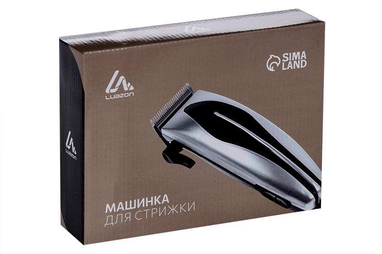 Машинка для стрижки LuazON LTRI-12, насадки 3/6/10/13 мм, 15 Вт, 220 В, серебристая