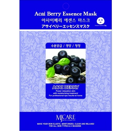 Маска MJCARE Essence д/лица тканевая c ягодами асаи