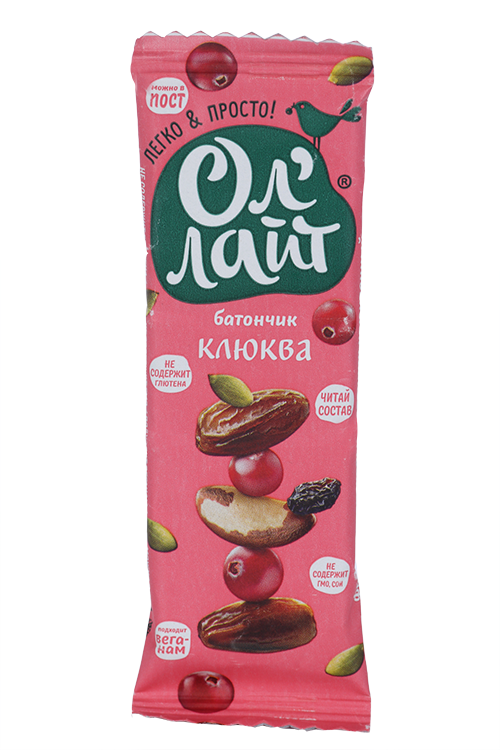 Батончик Ол Лайт Клюква, 30 г