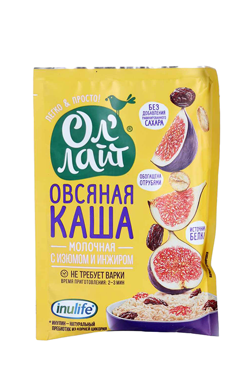 Каша Ол Лайт овсянная/молочная с изюмом/инжиром, 40 г