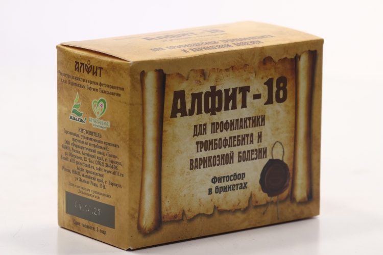Алфит-18 д/проф и леч тромбофлебита утр/вечер, 2 г, 60 шт