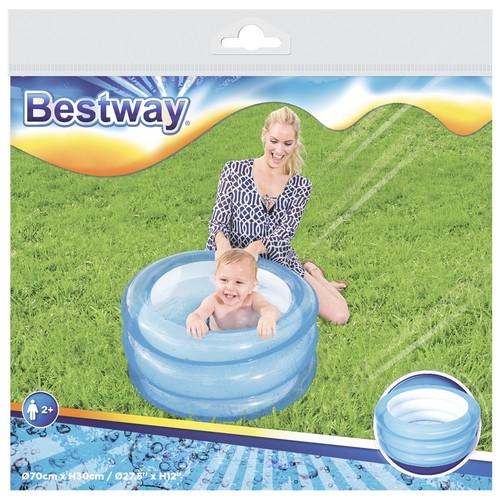 Бассейн надувной, 70 х 30 см, от 2 лет, цвета МИКС, 51033 Bestway