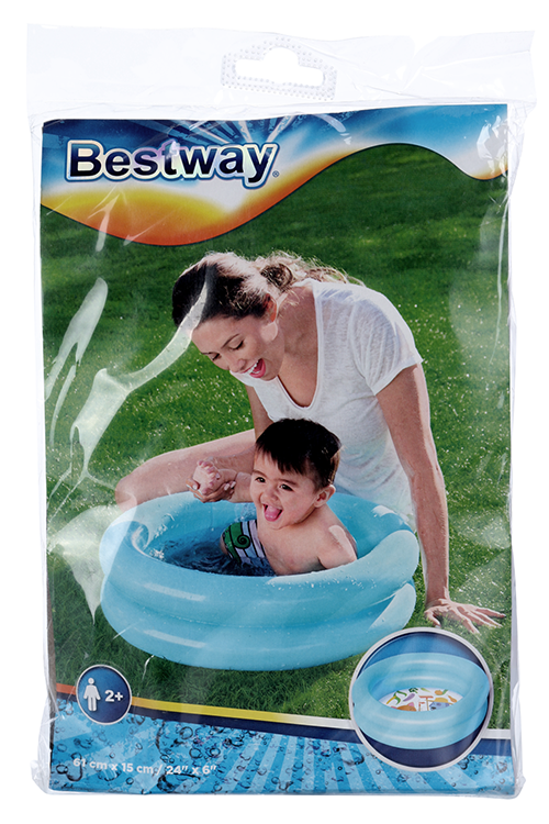 Бассейн надувной, 61 х 15 см, от 2 лет, цвета МИКС, 51061 Bestway