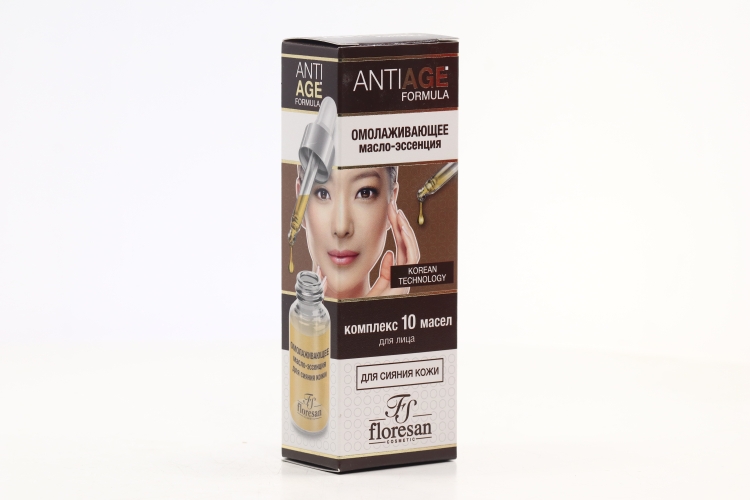 Масло-эссенция Floresan anti-age formula д/сияния кожи омолаживающее комплекс 10 масел, 35 мл