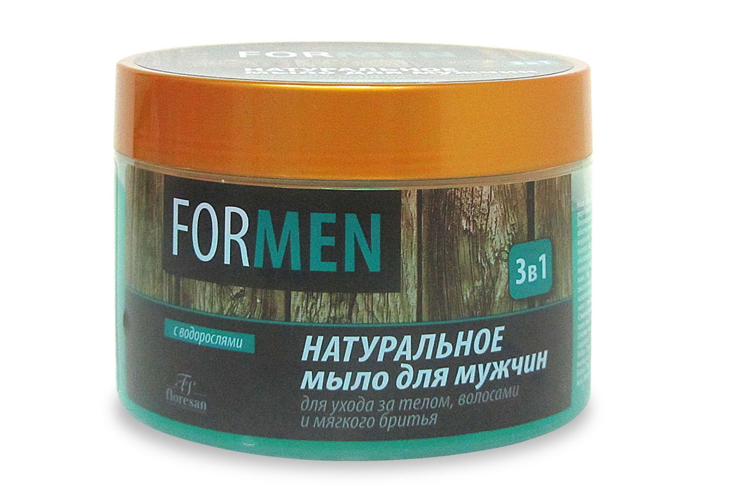 Мыло Floresan натуральное мужское д/ухода за кожей/волосами 3 в 1 с водорослями, 450 мл