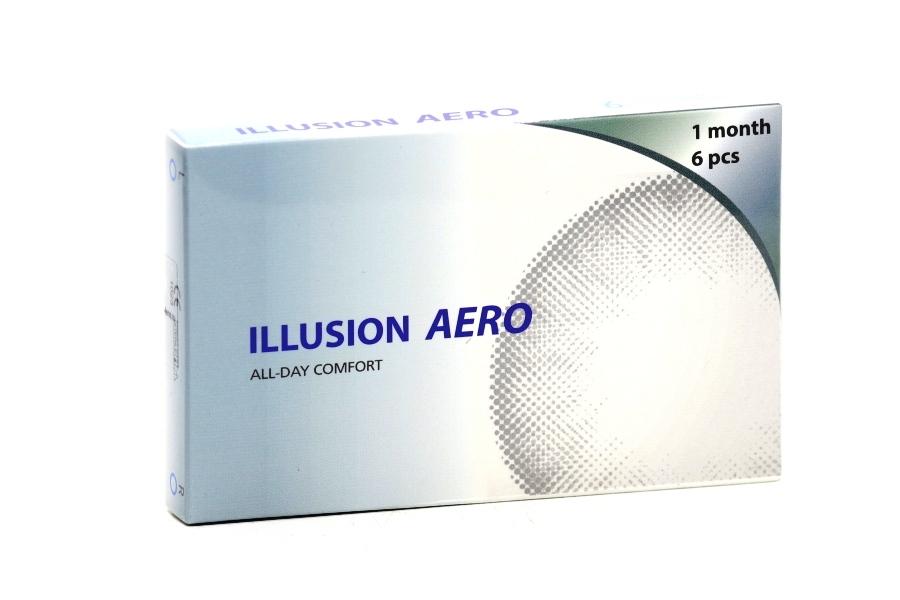 Линзы ILLUSION aero контактные прозрачные 1 месяц -7.0/14.2/8.6/6 шт
